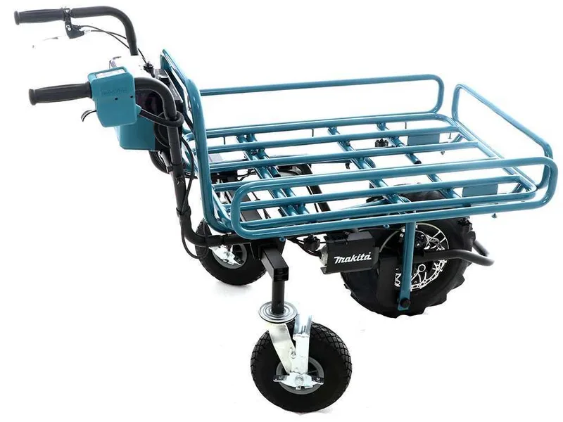 Brouette électrique à roues Makita DCU180 avec châssis tubulaire - sans batteries