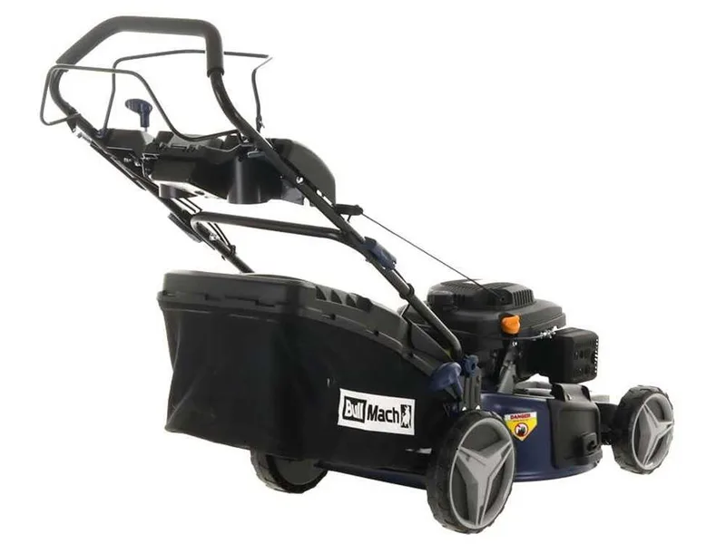 BullMach ACHILLE 51 - Tondeuse à gazon thermique tractée - 4 en 1 - Moteur de 224 cc