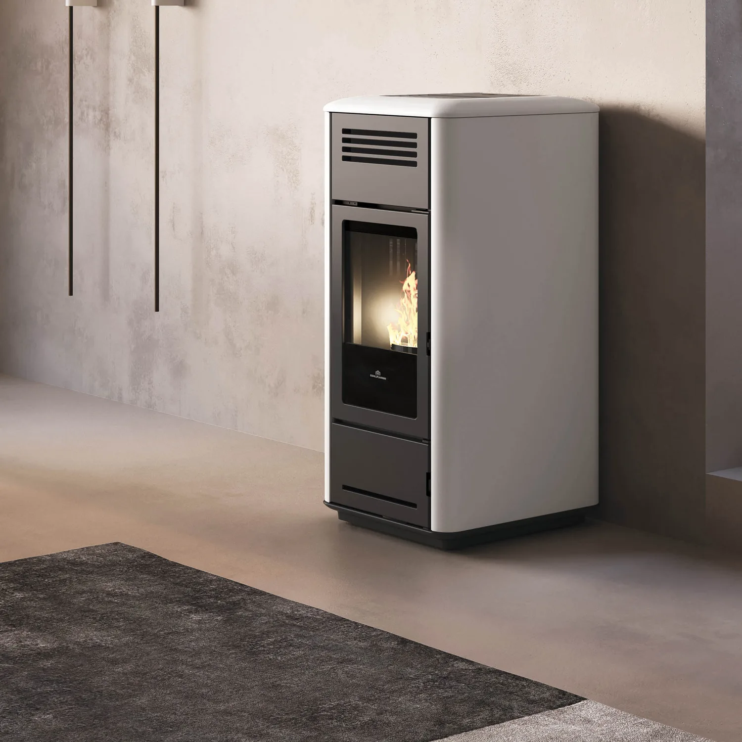 Edilkamin Milla H 15 Evo poêle à granulés hydro acier blanc