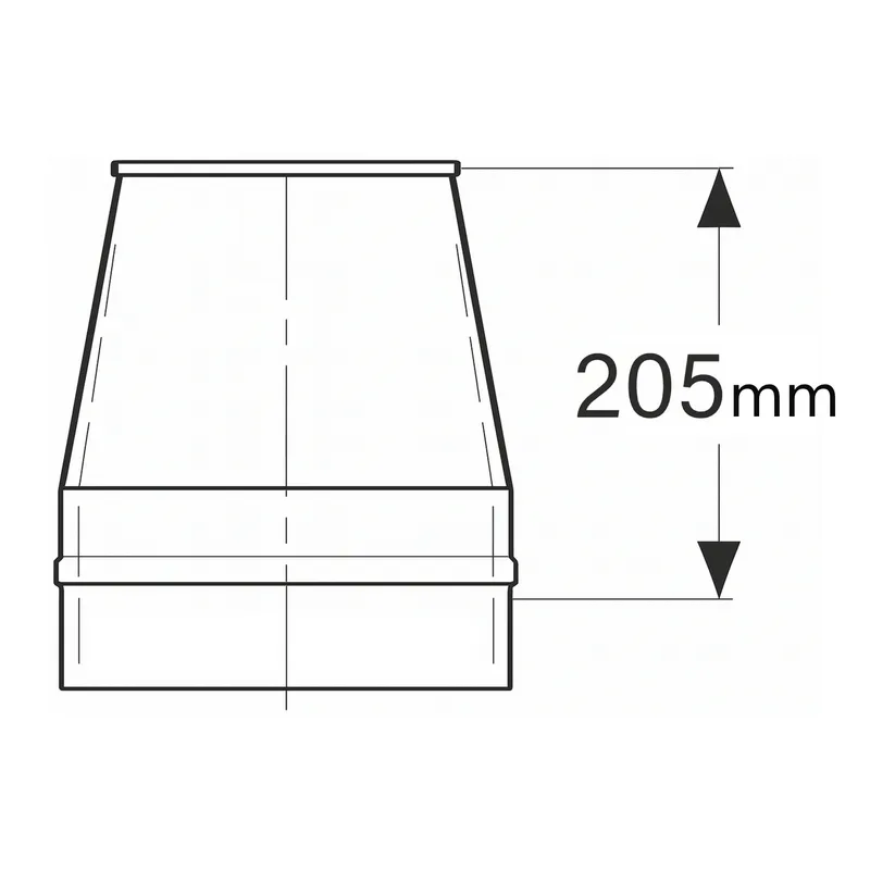 Schiedel ICS Terminaison de souche Ø150 mm double paroi brillant