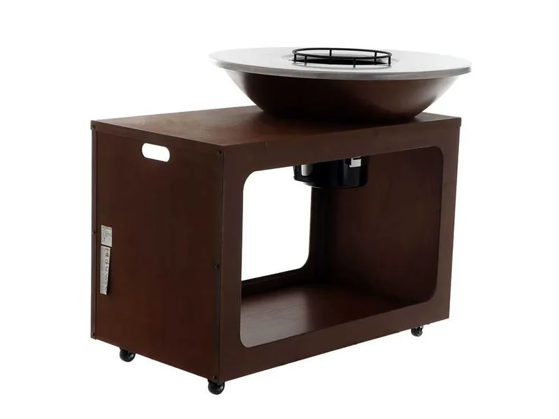 RoyalFood COR-4250 - Barbecue à bois en corten