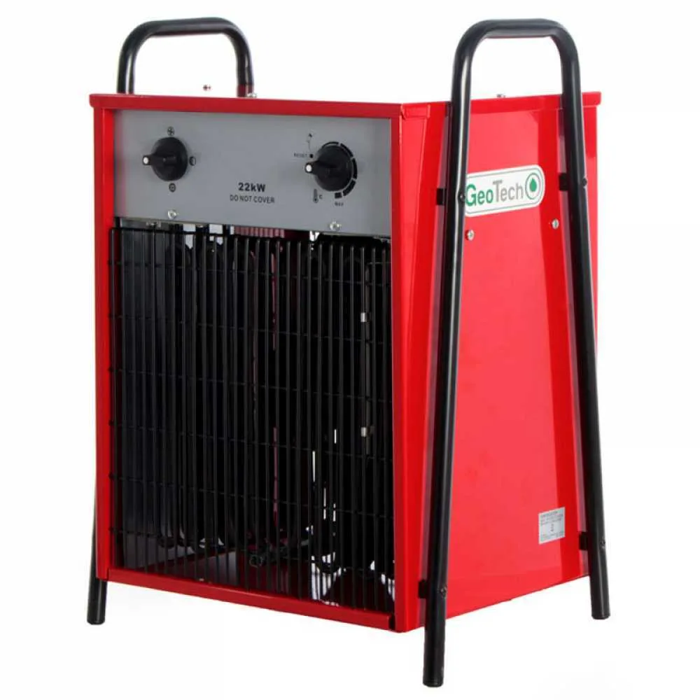 GeoTech EH 2200 T - Générateur d'air chaud électrique avec ventilateur - 22 KW - triphasé