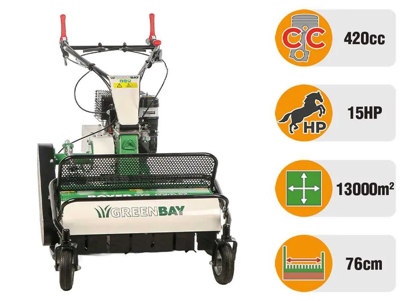GreenBay BOXER 76-150 T - Tondeuse débroussailleuse professionnelle sur chenilles - Loncin G420FA