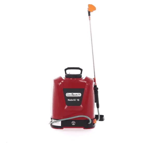 GeoTech NEBRIX 16 - Pompe de pulvérisation à dos à batterie - 16 litres - 12 V 8 Ah