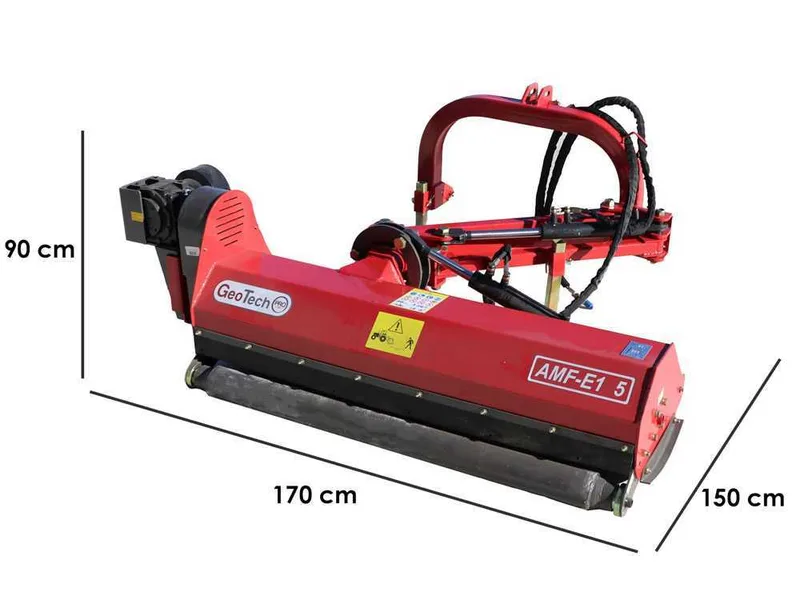 GeoTech Pro AMF-E 125 - Broyeur d'accotement à bras pour tracteur - Série légère
