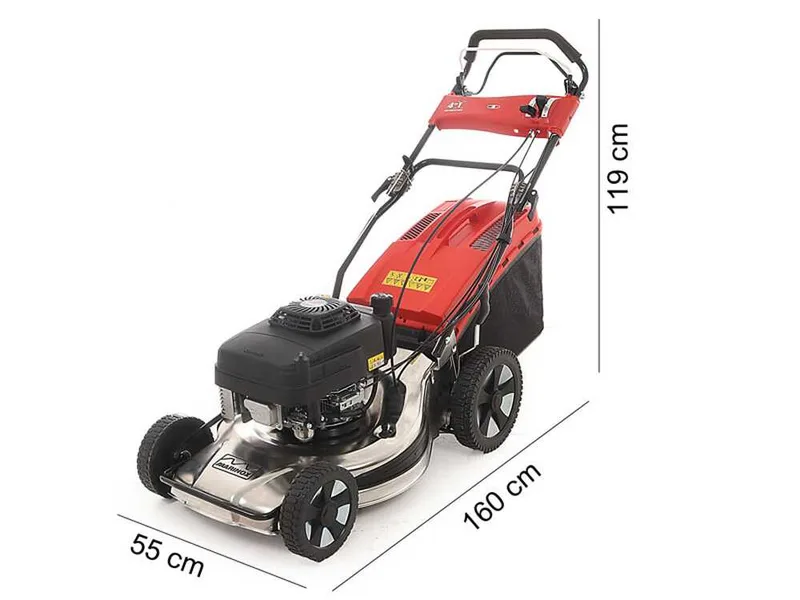 Marina Systems MX 55SK 3V 4-en-1 - Tondeuse à gazon thermique autotractée - Moteur Kawasaki FJ180V