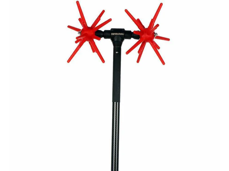 Ripartrak Agrotechnic X.32 Mark II - Peigne vibreur électrique - Mouvement rotatif et vibrant - Perche en carbone 200 cm