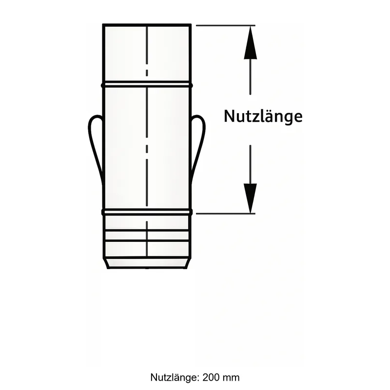 Schiedel PRIMA PLUS élément de purge 250mm Ø150 mm simple paroi mat