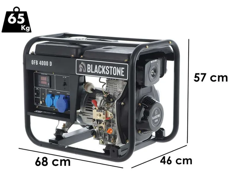 BlackStone OFB 4000 D - Groupe électrogène monophasé diesel - Puissance nominale 3.1 kW
