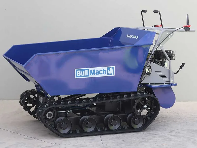Brouette à moteur à chenilles BullMach Helios 500 D - Caisson dumper hydraulique 500Kg