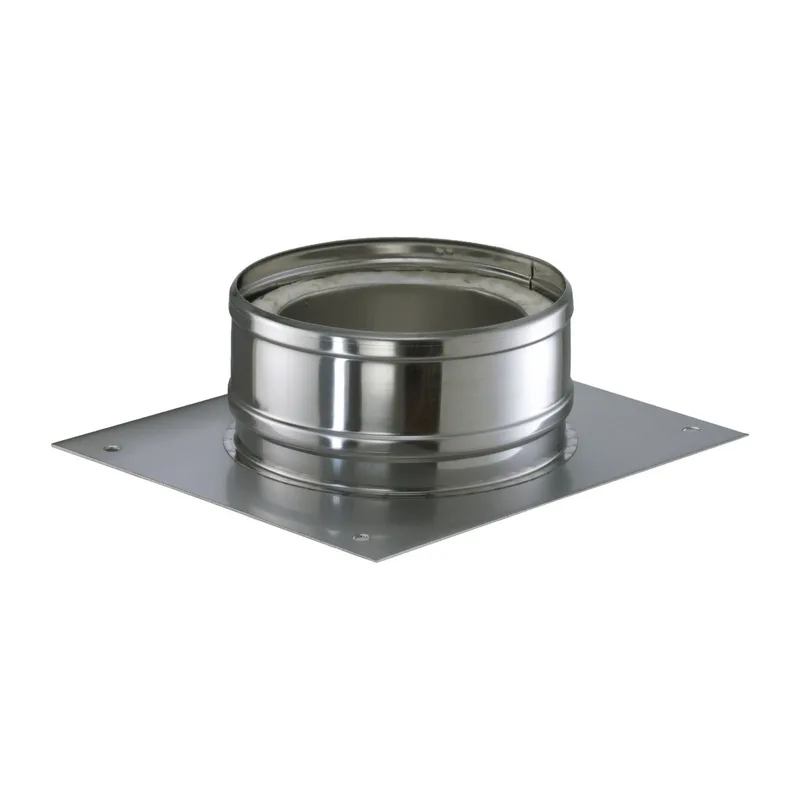 Schiedel plaque de base montage au sol pour coude avec pied de support Ø150 mm brillant