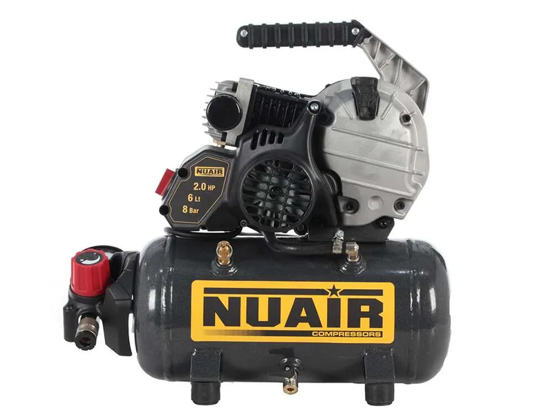 Nuair FU 227/8/6E - Compresseur d'air électrique compact portatif - Moteur 2 CV - 6 Litres