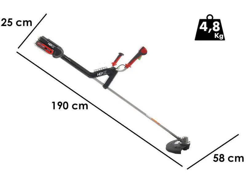 Henx H36DCU350 - Débroussailleuse à batterie - 40V - sans chargeur et sans batterie