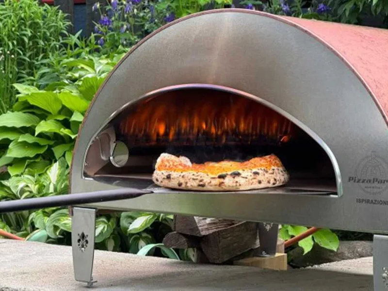 Pizza Party Ispirazione - Four à pizza à gaz d'extérieur - Chambre de cuisson 60 x 70 cm - Sole en biscotto réfractaire