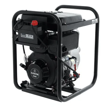 Pompe thermique diesel Blackstone BD 8000ES raccords 80 mm - 3 pouces - démarrage électrique - réservoir de 14 litres - Euro 5