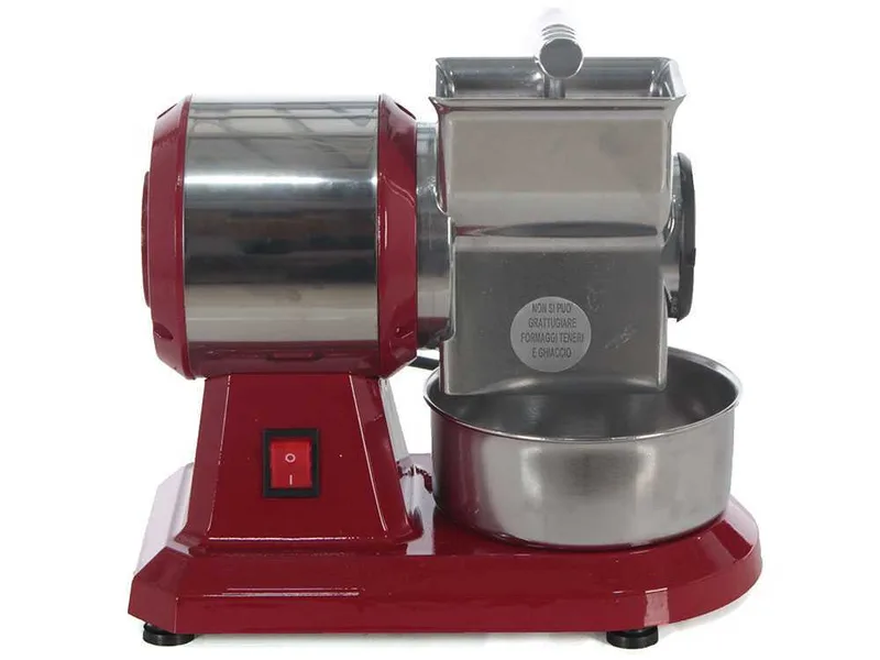 Agrieuro Top Line Basic Red Vintage - Râpe électrique de table - en aluminium moulé sous pression - 350W