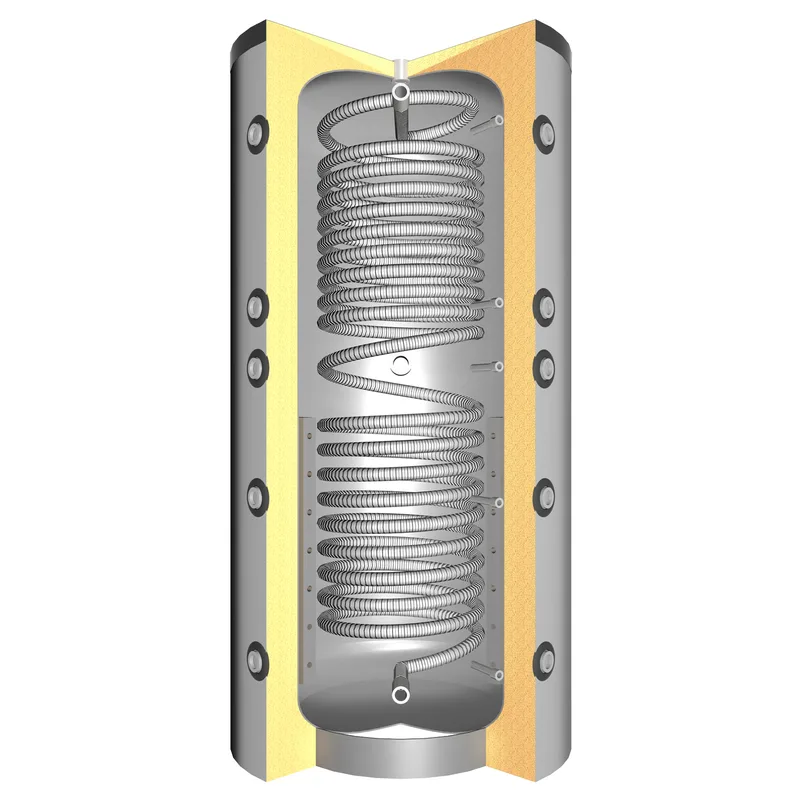 Aquaflam 25 Basic Poêle à bois hydraulique Gris Ensemble complet avec ballon tampon TPSM 1000