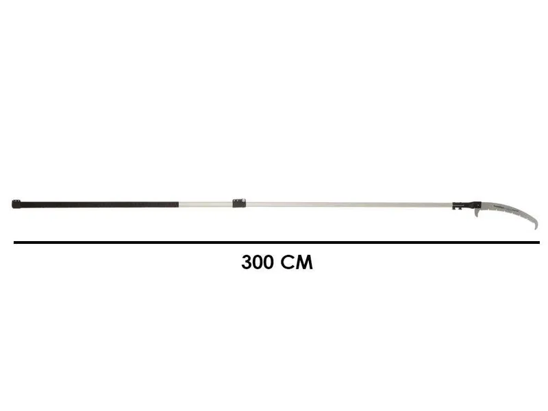 Castellari PO35PRO+ATO3 - Scie à dents en « U » sur perche ovale en aluminium - 180-300 cm - Lame de 35 cm
