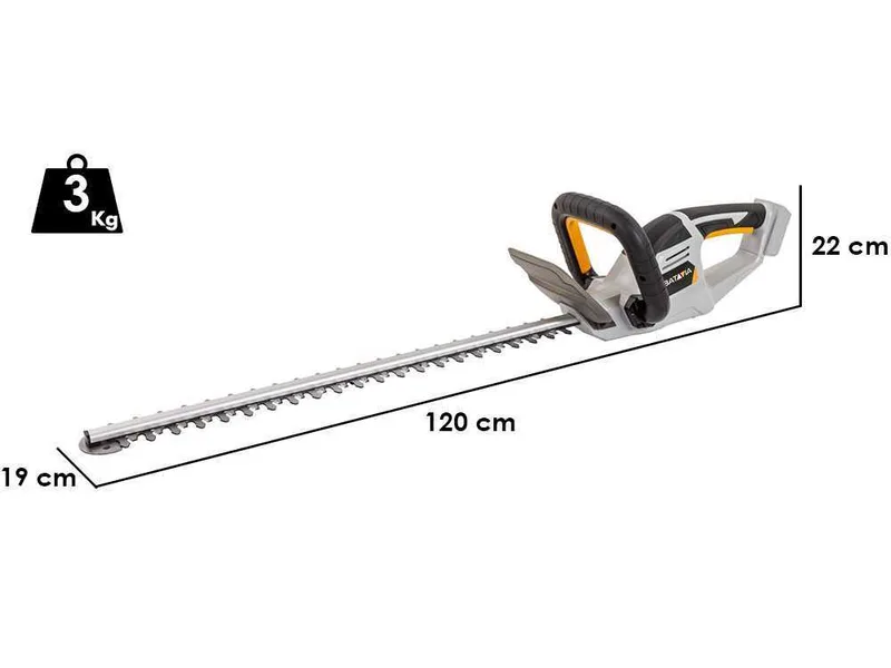 Batavia Taille-haie à batterie - lame de 61 cm en acier - sans batterie et sans chargeur