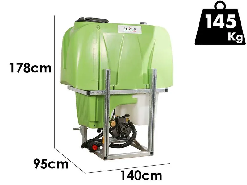 Seven Italy 600 L - Groupe de pulvérisation à tracteur - Pompe APS71 - Vert