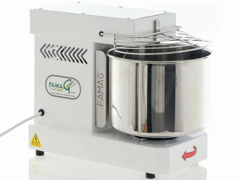 Pétrin à spirale basculante Famag Grilletta IM 10S HH haut niveau d'hydratation - 10 vitesses - Capacité de la cuve 10 Kg 13 litres