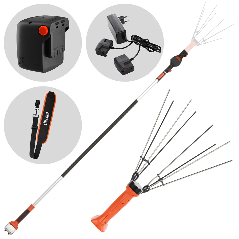 Stocker Magma E-35 21 V - Peigne vibreur manuel à batterie + perche de rallonge 205-325 cm - 21 V 4 Ah