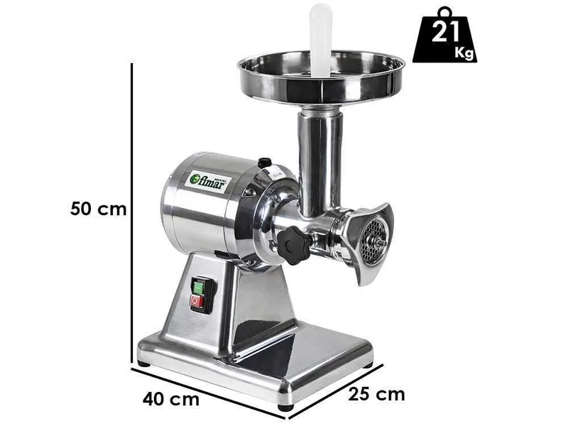 Fimar TC12B - Hachoir à viande électrique - Groupe de hachage en acier inox - 230V