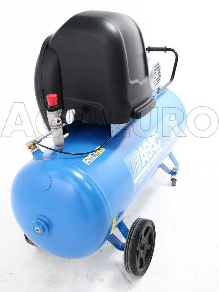 Abac silent A39B 200 CM3 - Compresseur d'air électrique monophasé par courroie silencieux - Moteur 3 CV - 200 L