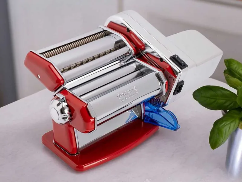 Imperia Electric iPasta Metallica Classica Rouge - Laminoir - Machine à pâtes Électrique
