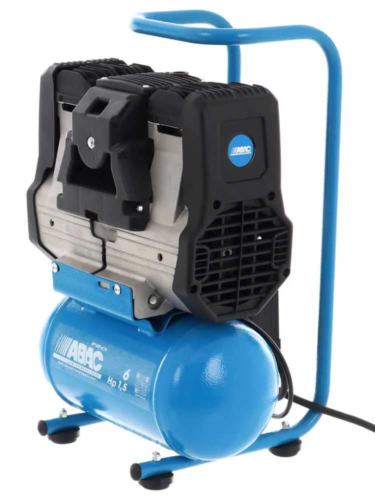 Abac start silent OS15P - Compresseur d'air électrique monophasé silencieux, sans huile - Moteur 1,5 CV - 6 L