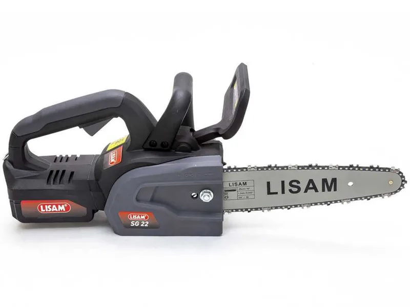 LISAM SG 22 - Tronçonneuse à batterie 2 x 18 V 2 Ah - Guide 25 cm