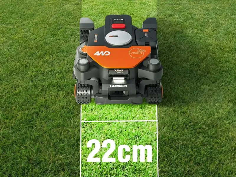 Worx Landroid Vision Cloud WR344E - Robot tondeuse 4WD - Sans installation - Garage inclus