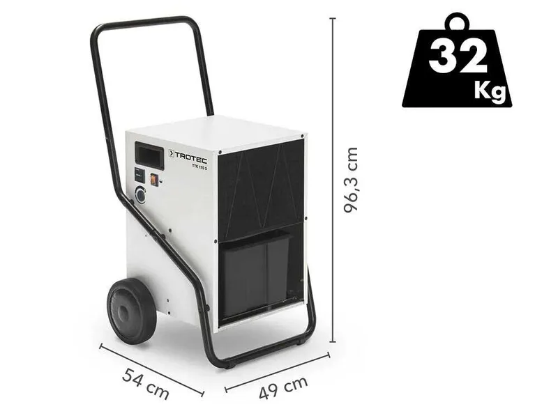 Trotec TTK 170 S - Déshumidificateur - 35.5 L/24 h - Pour surfaces jusqu'à 90 m²