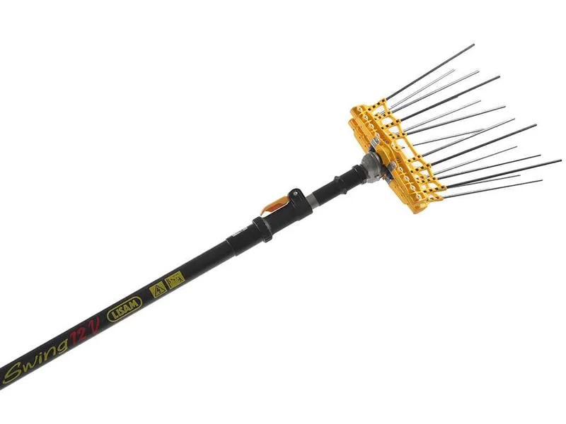 Lisam Swing - Peigne vibreur électrique à batterie dorsale 12V 56 Ah - Perche télescopique 220/300 cm