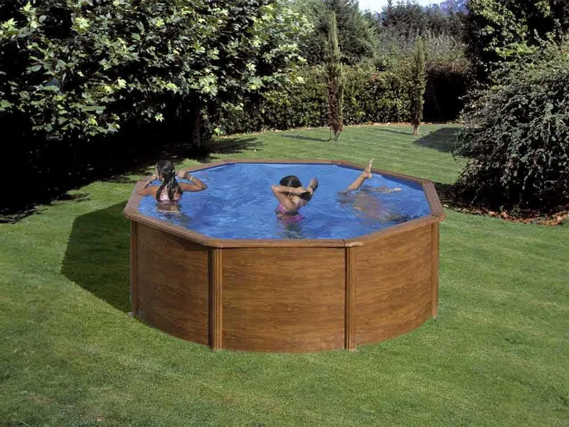 Gre Pacific ronde Ø350 x 120 cm - Piscine hors-sol en acier