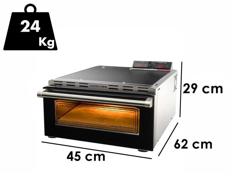 Macte Ovens Voyager twin advanced Noir - Four à pizza électrique - 2975 W