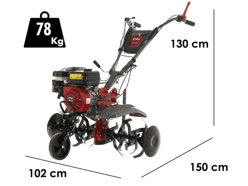 Italian Power RG3.6-100 - Motobineuse à essence 7 CV - Rato R210
