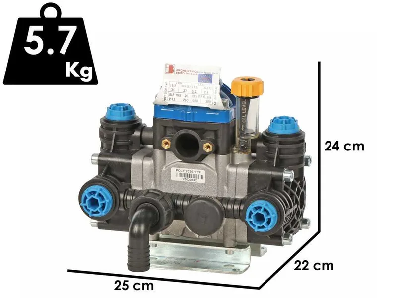 Bertolini Pumps POLY 2030.1 VF - Pompe de pulvérisation pour tracteur - Version pour acides et produits chimiques