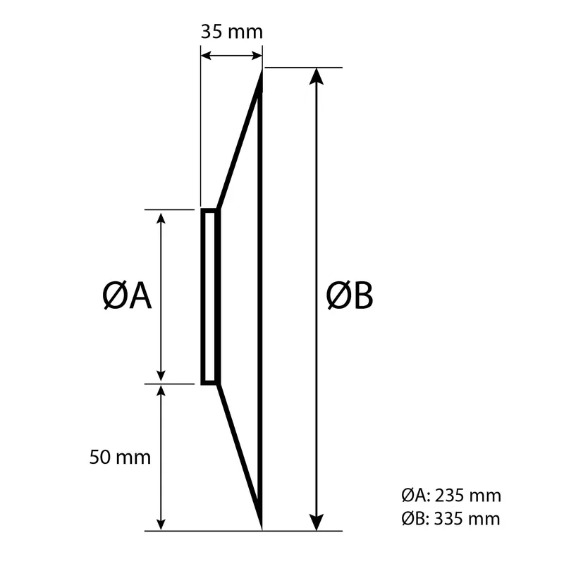 Schiedel rosace de raccordement 50 mm Ø180 mm brillant