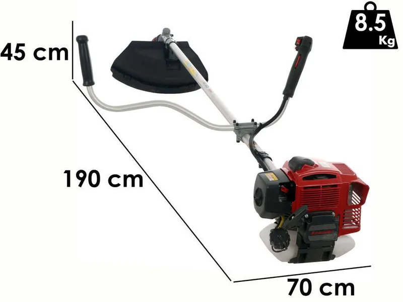 EuroMech TJ 53 EC - Débroussailleuse thermique à guidon - Moteur Kawasaki