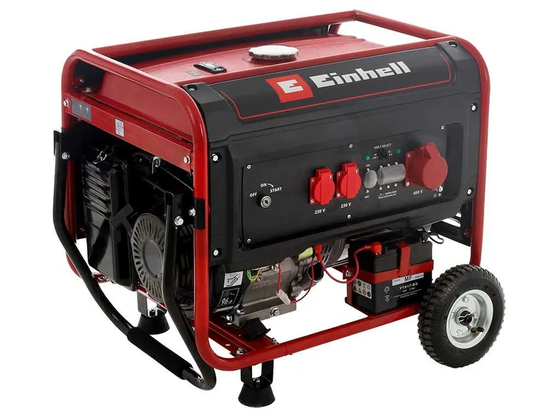 Einhell TC-PG 55/E5 - Groupe électrogène 5.5 kW triphasé à essence 4T - Sur chariot