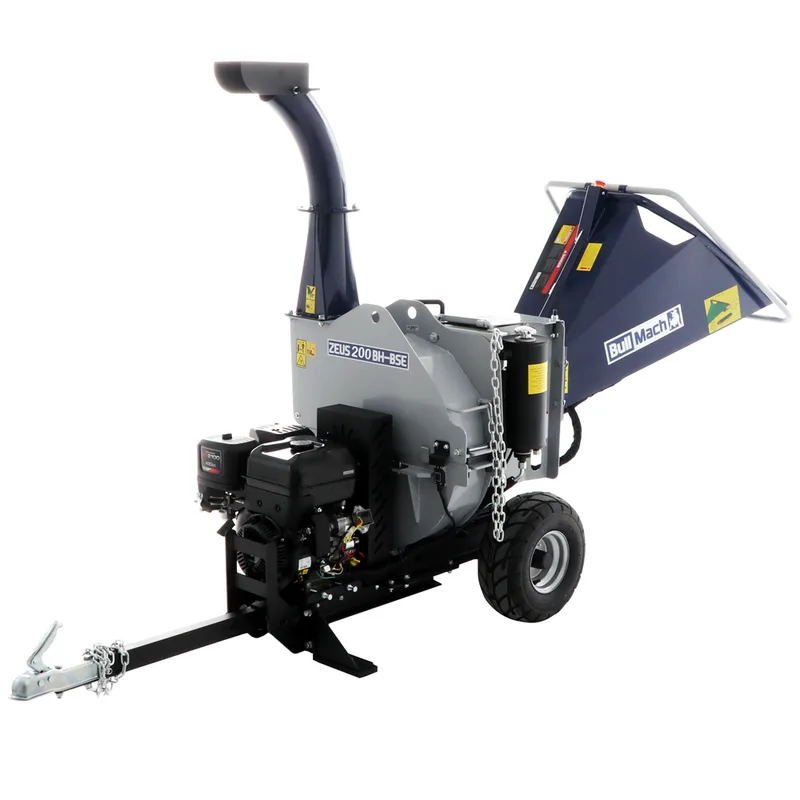 BullMach zeus 200 bh-bse - Broyeur de branche thermique tractable - b&s XR2100 avec démarrage électrique
