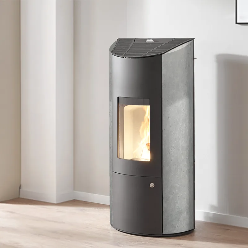 Olsberg Levana 3.0 poêle à granulés acier noir/pierre naturelle serpentine 6 kW