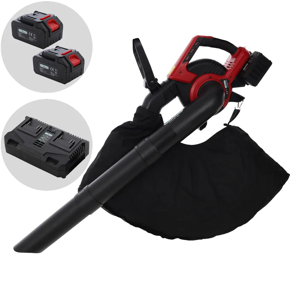 GeoTech X-Line BV-40V - Souffleur-aspirateur à batterie - 2 × 20 V 5 Ah