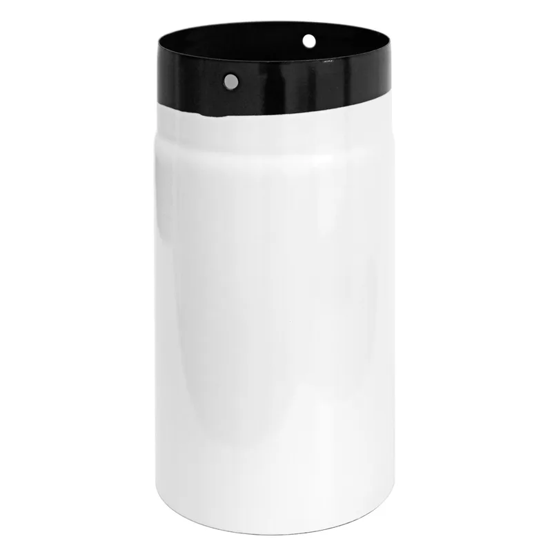 Tuyau de poêle / conduit de fumée émaillé 120mm - 250mm blanc