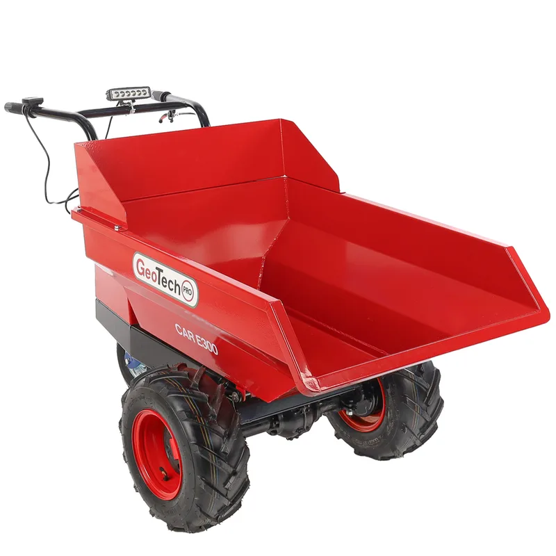 Brouette à batterie GeoTech Pro Mini Dumper Car E300 - Caisson dumper manuel 300Kg