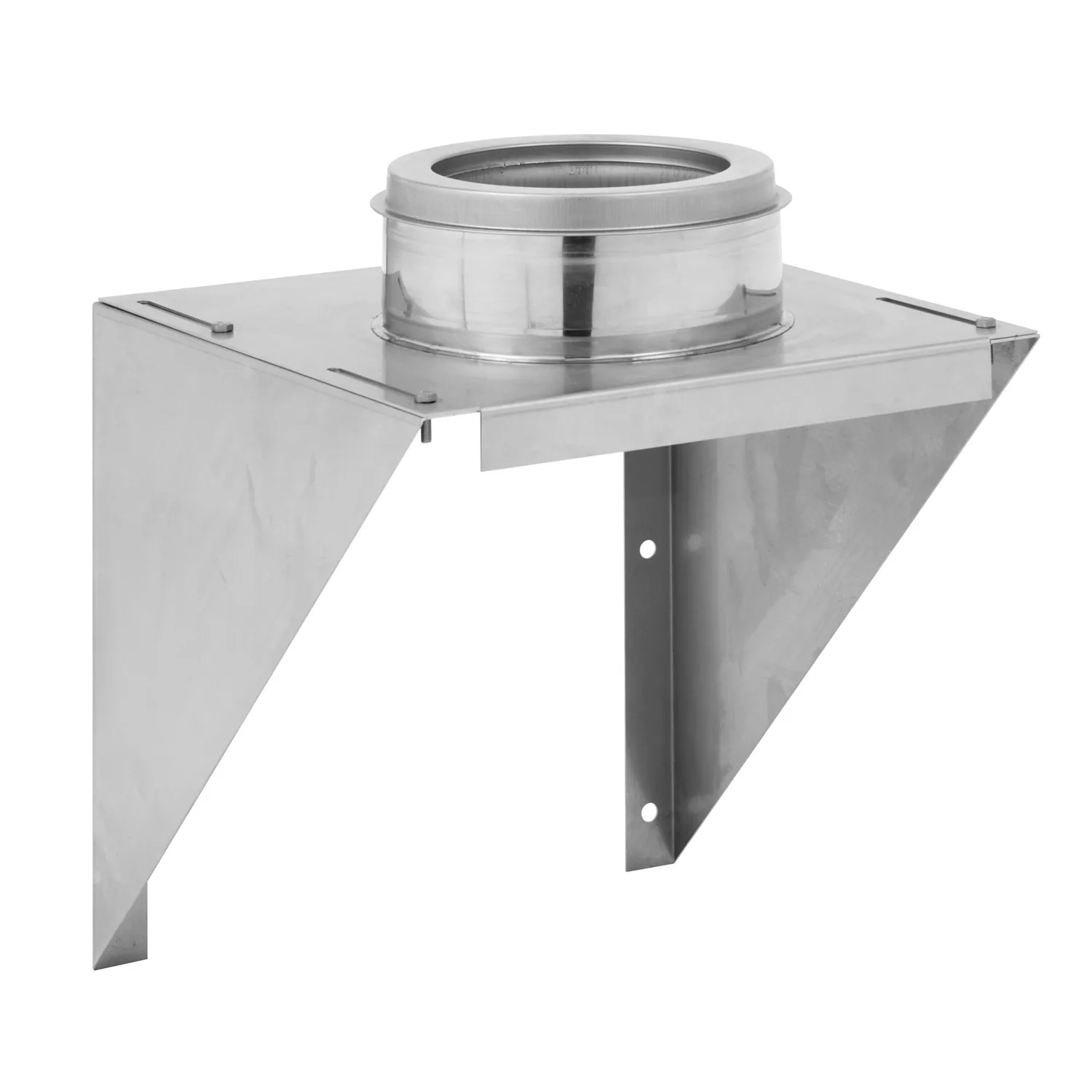 Opsinox conduit de cheminée en acier inoxydable 130 mm avec console murale et évacuation des condensats MSDC