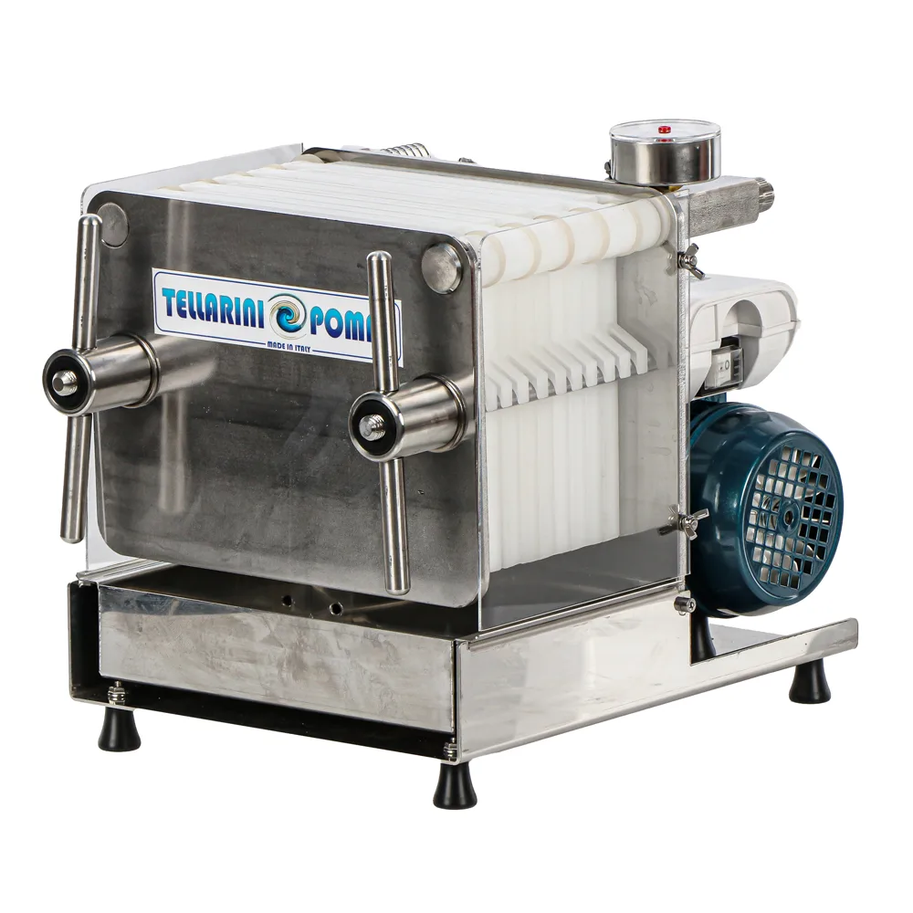 Tellarini CrystalPro jet 10 - Filtre pour vin à plaques - Pompe œnologique pour filtrer le vin