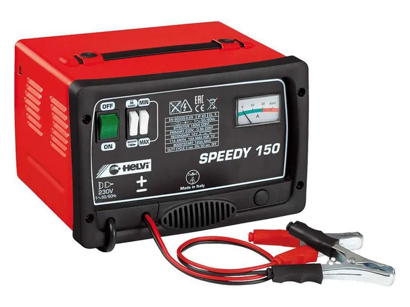 Helvi Speedy 150 - Chargeur de batterie et démarreur portable - 12V - Monophasé