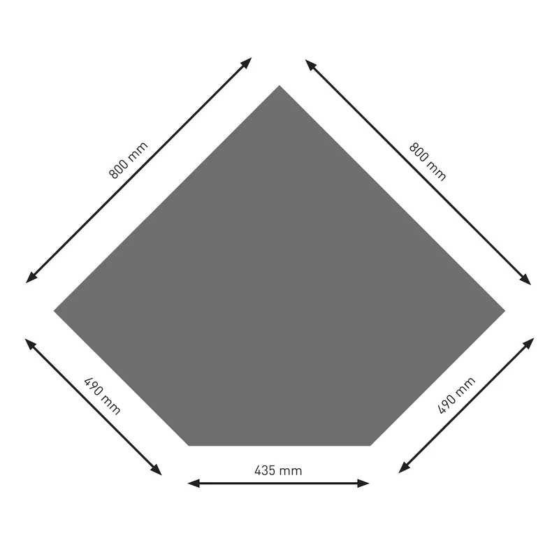 Plaque de sol Raik B5 Diamant gris fonte revêtue par poudre 800 x 800 mm